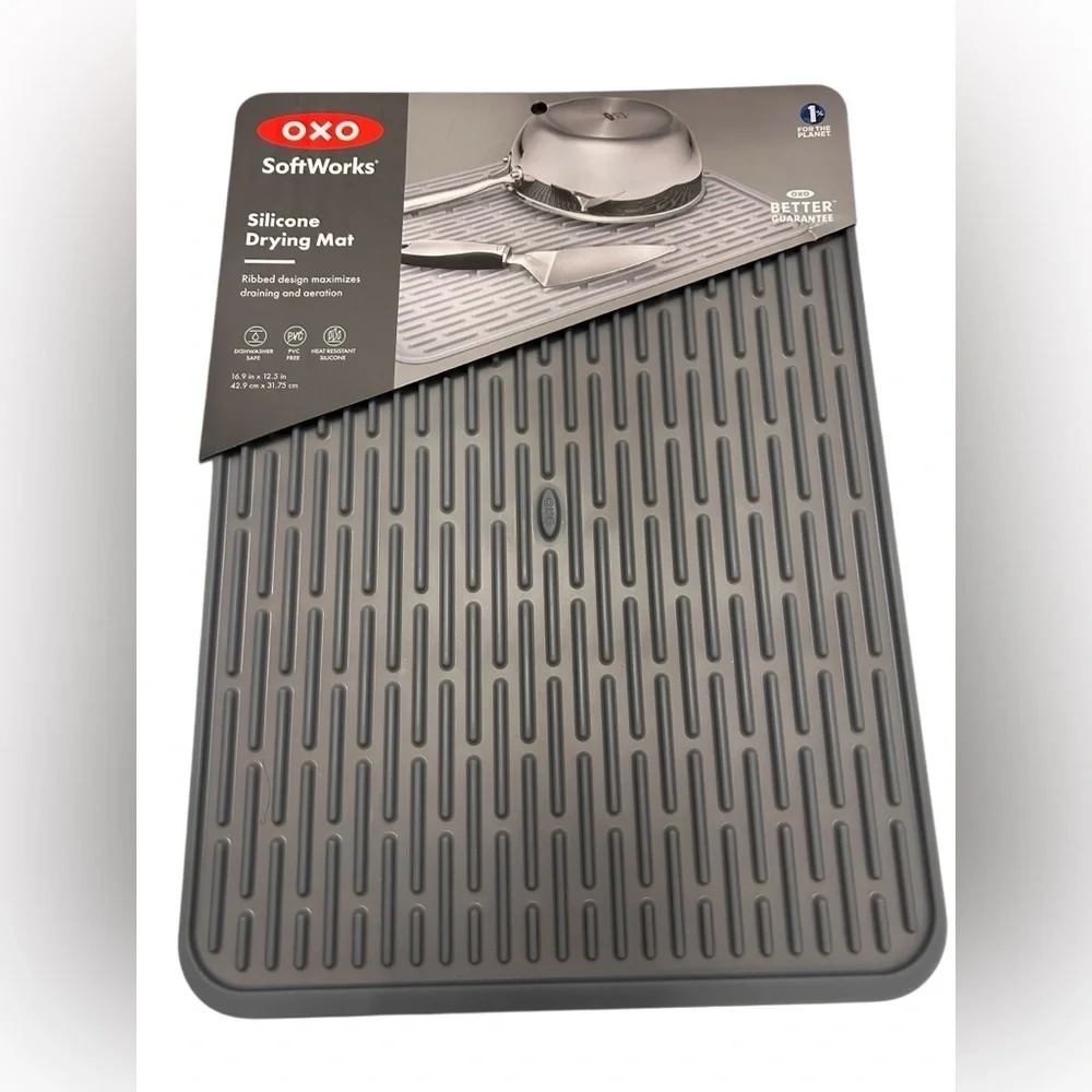 OXO Silicone Drying Mat - Dark Gray